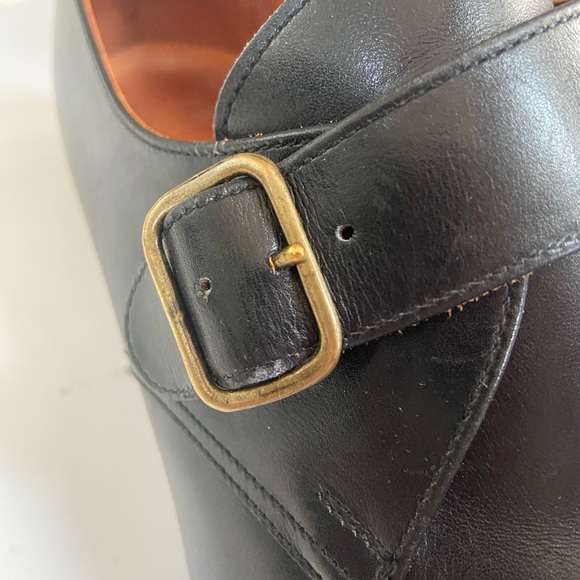 Crockett & Jones x Polo Ralph Lauren Black monk strap buckle Shoes 10 D England - Picture 13 of 14